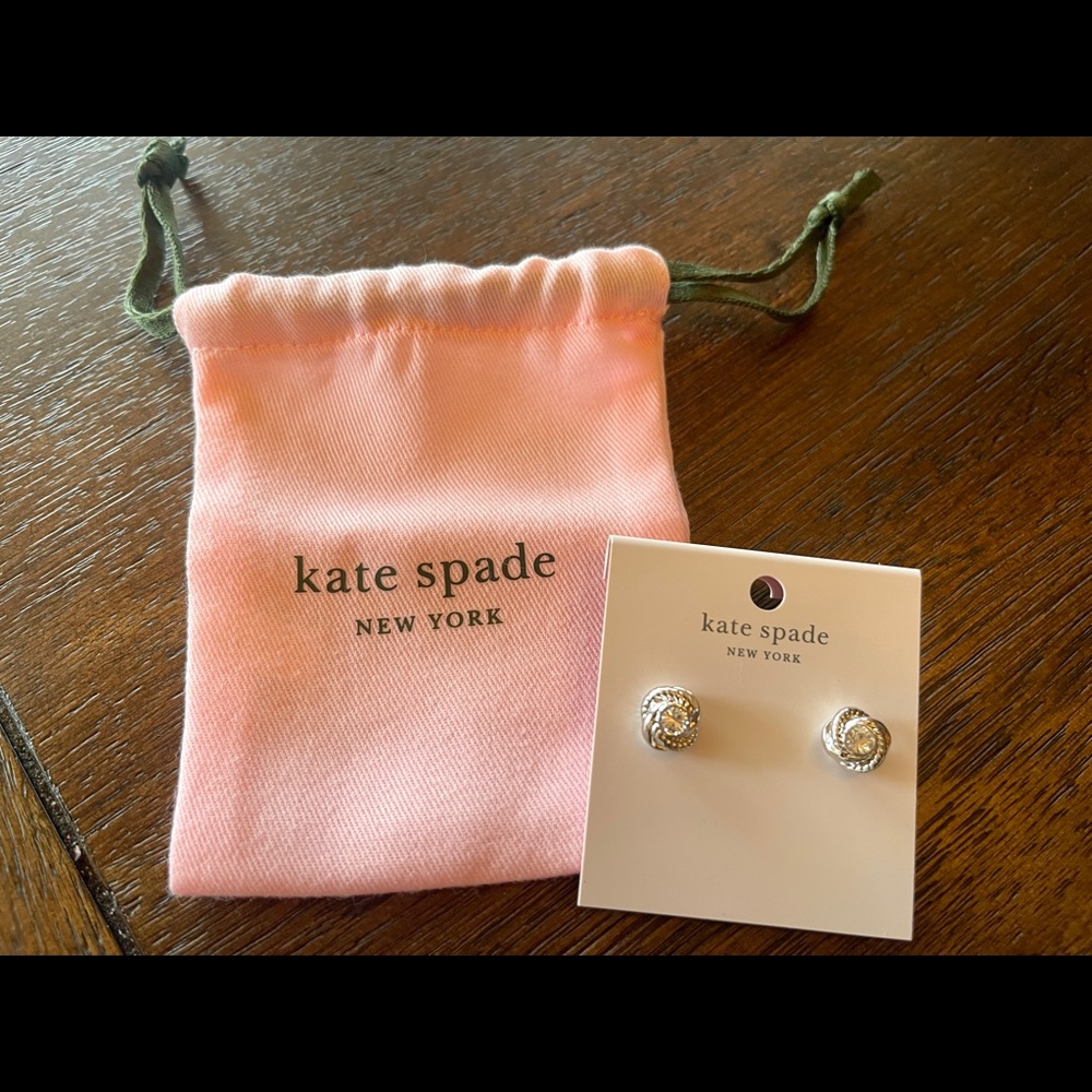 Kate spade clear/silver earrings